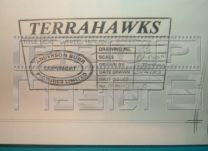 TERRAHAWKS'White House Balcony' Line Drawing Blueprint