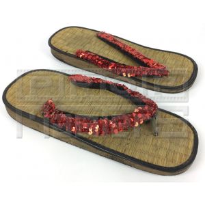 FLASH GORDONRed Sequin Sandals