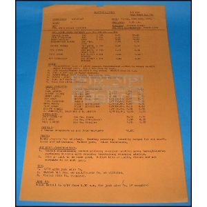 SUPERMANProduction Used Call Sheet 74