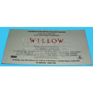 WILLOWCast and Crew Screening Ticket